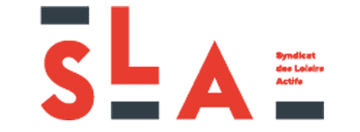 Logo SLA : Syndicat des Loisirs Actifs officiel Logo SLA : Syndicat des Loisirs Actifs. Lettres S, L, A stylisées en rouge, encadrées de barres grises foncées.